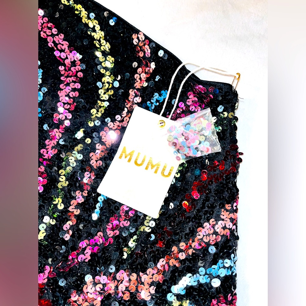 MUMU Sequined One Sleeve Dress NEW!! - Picture 5 of 12